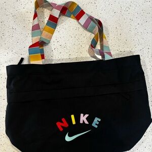Nike Black Tote with Colorful Straps
